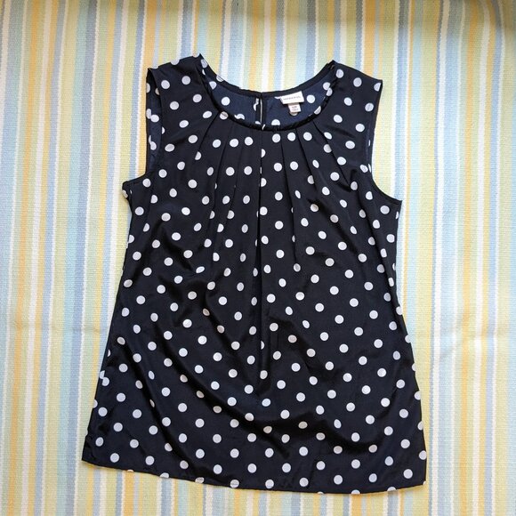 ⭐ Merona black & white polka dot blouse Small - Picture 4 of 16